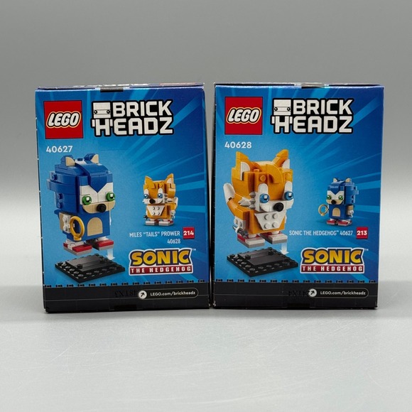 Lego Brickheadz #40627 Sonic the Hedgehog & #40628 Tails Retired New Sealed - Picture 2 of 2